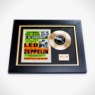 Rare-T Exclusive Limited Edition Gold 45 'Led Zeppelin - Baltimore Civic Center 1972' Custom Frame