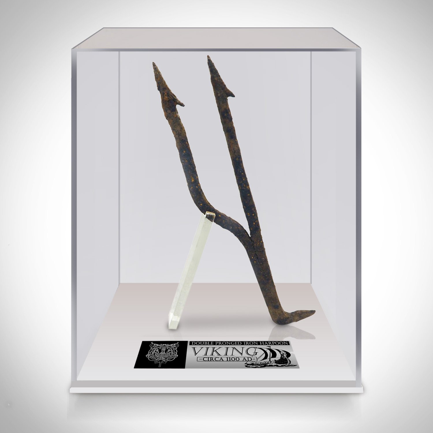Harpoon - Authentic Viking Double-Pronged Harpoon Custom Museum Display