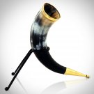 Viking Drinking Bull Horn With Custom Stand