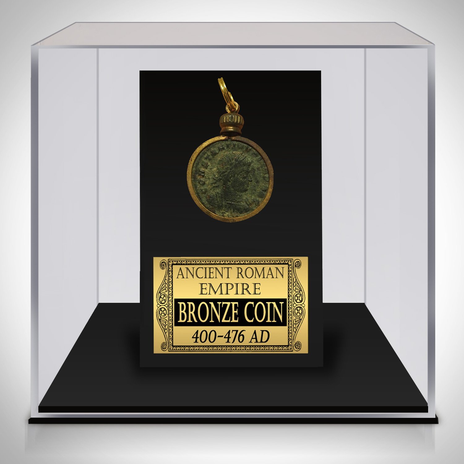 Bronze Coin Pendant - Authentic Ancient Roman Empire Bronze Coin Pendant Custom Museum Display