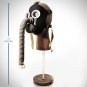 Gas Mask- Authentic Soviet Russian Cold War Antique Gas Mask & Leather Head Stand - Black
