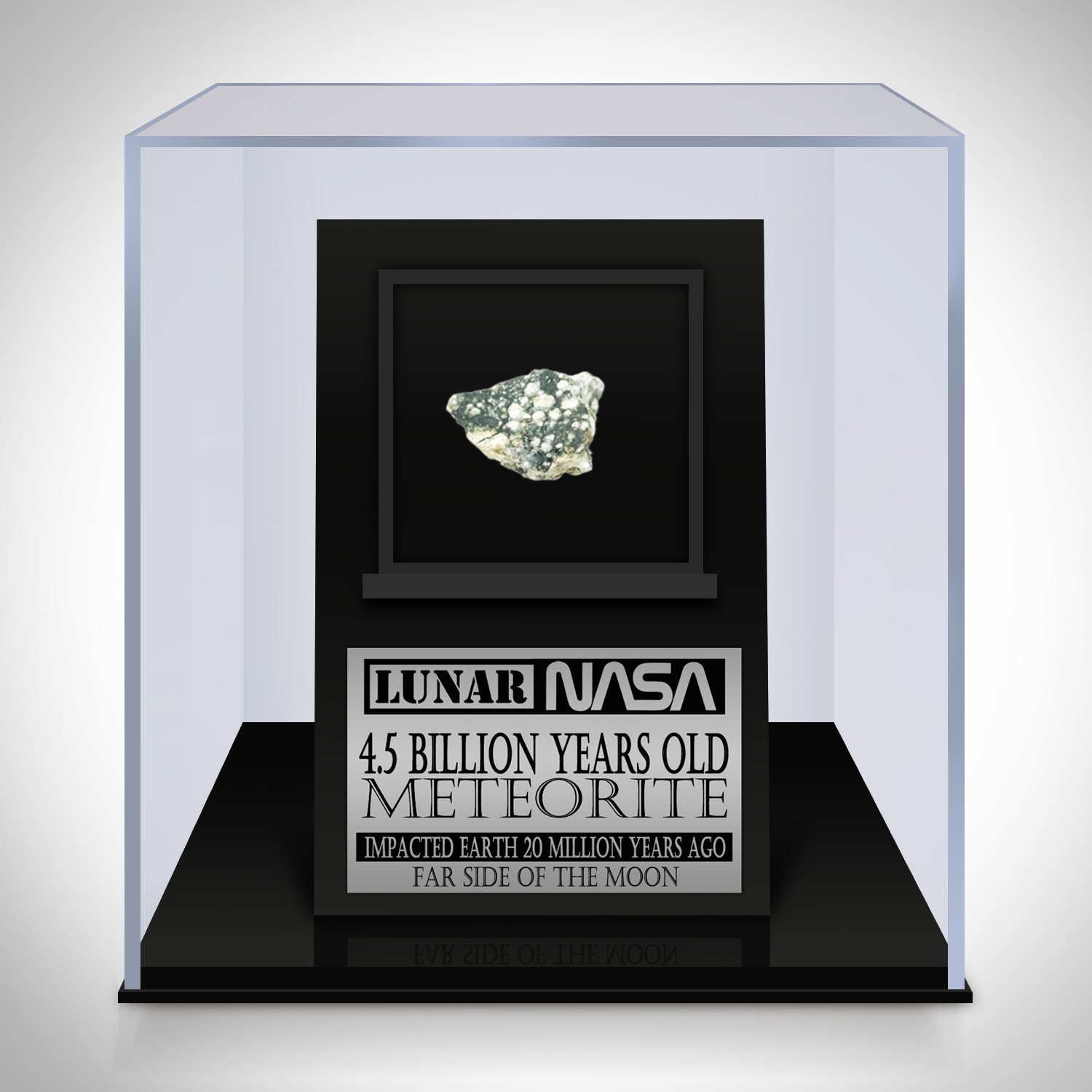 Meteorite - Authentic 4.5 Billion Years Old Lunar Meteorite Custom Museum Display