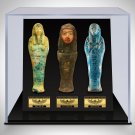 Ushabti Tomb Statues - Ancient Egyptian Trio of Rare Ushabti Tomb Statues Custom Museum Display