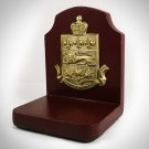 Bookend- Vintage Cast Brass Quebec Coat of Arms Bookend