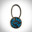 Navajo Indian Keychain - Vintage Sterling Silver Navajo Indian Keychain