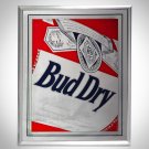 Budweiser - Bud Dry Vintage 1992 Bar Mirror & Display