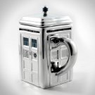 Doctor Who- 50Th Anniversary - BBC Licensed Silver Tardis 3-D Ceramic Mug/Stein With Lid