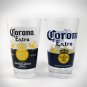 Corona Extra Label- Officially Licensed Corona Extra La Cerveza Mas Fina Set of 2 Pub Pint Glasses