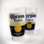 Corona Extra Label- Officially Licensed Corona Extra La Cerveza Mas Fina Set of 2 Pub Pint Glasses