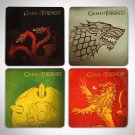 Set of 4 Game of Thrones House Sigil Coasters