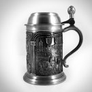 Beer Stein- Vintage German Lidded 'Zinn' Beer Stein