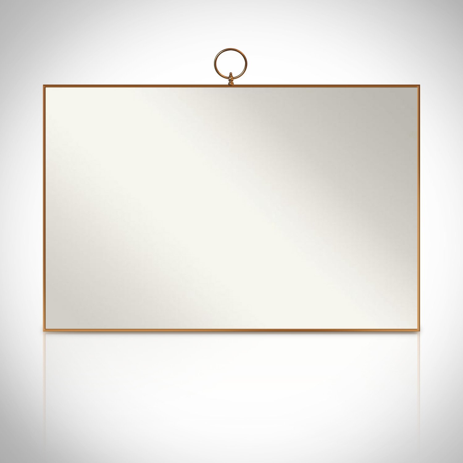 Brass Mirror- Vintage Solid Brass Bar-Back Mirror