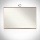 Brass Mirror- Vintage Solid Brass Bar-Back Mirror