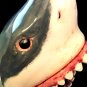 Jaws- Hand-Painted Glazed Great White Shark Ceramic Statue Signed by Canadian Artist Mr Bond