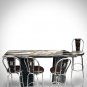 Harley-Davidson Original Custom Table & 4 Metal Stools Hand-Painted by Artist Grendel
