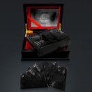 Black On Black Obsidian Carbonite Playing Cards With 100 Usd Pattern