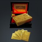 24K Gold Plated Playing Cards Gold Pounds $50 Pattern