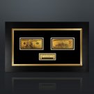 24K Gold-Plated US $100 Bills High Roller Custom Frame