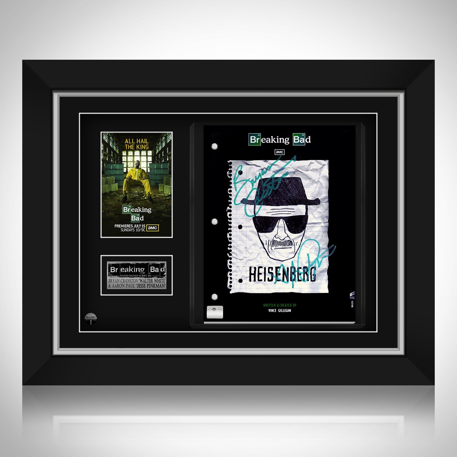 Breaking Bad - Hand-Signed Script by Bryan Cranston & Aaron Paul Custom Frame