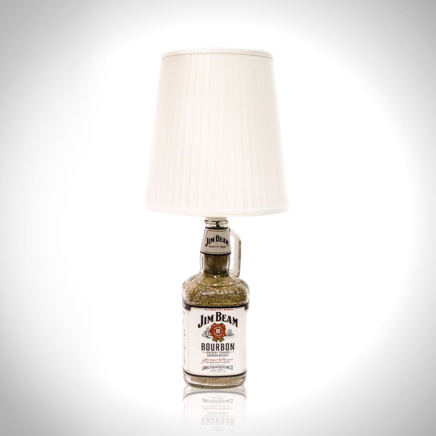 Jim Beam Bourbon Whiskey Bottle Lamp Hand-Made in Quebec Canada