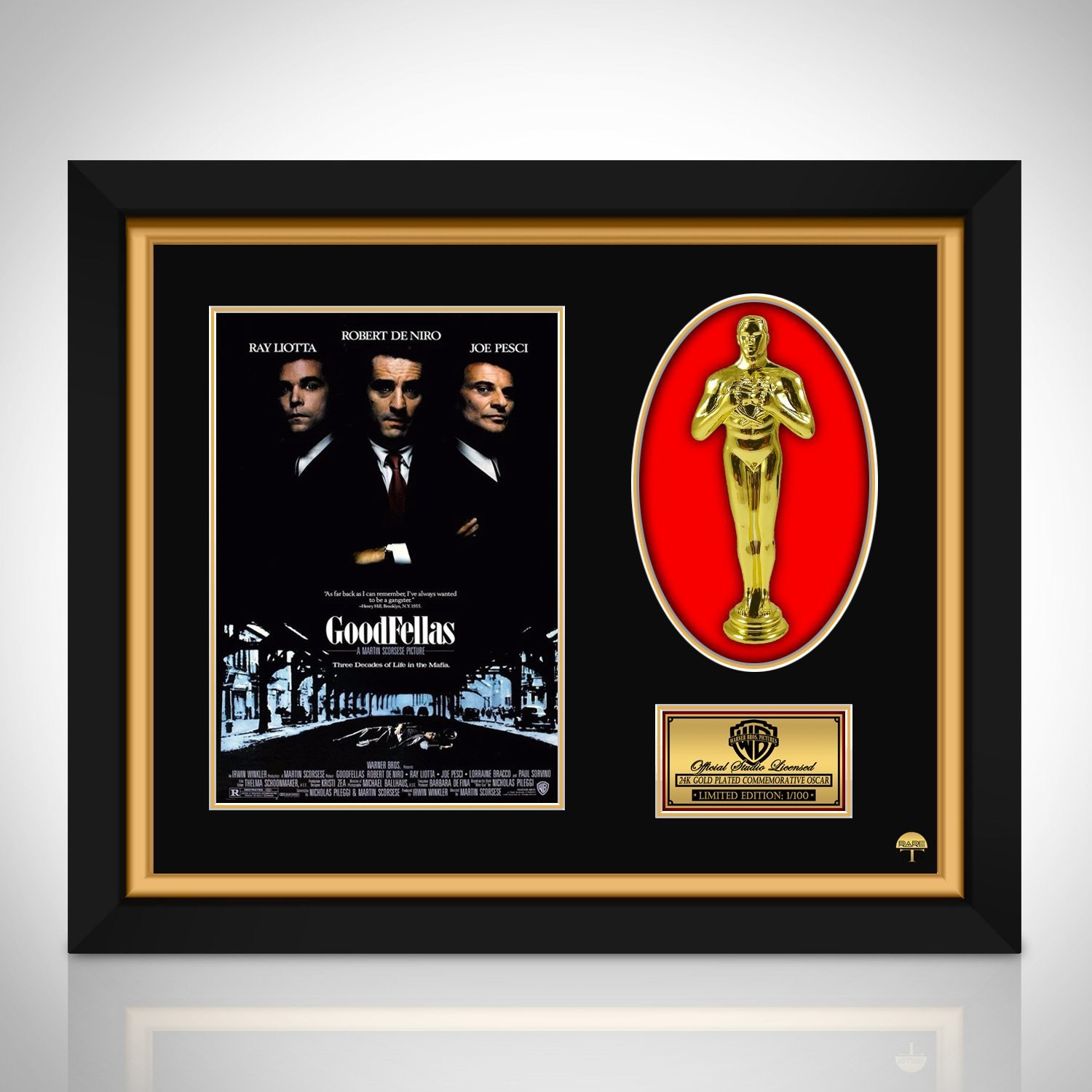 Goodfellas Limited Edition Studio Licensed 24k Gold Plated Oscar Custom Frame