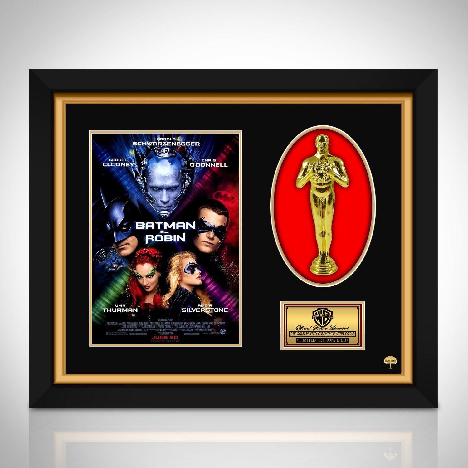 Batman- Batman & Robin  Limited Edition Studio Licensed 24k Gold Plated Oscar Custom Frame