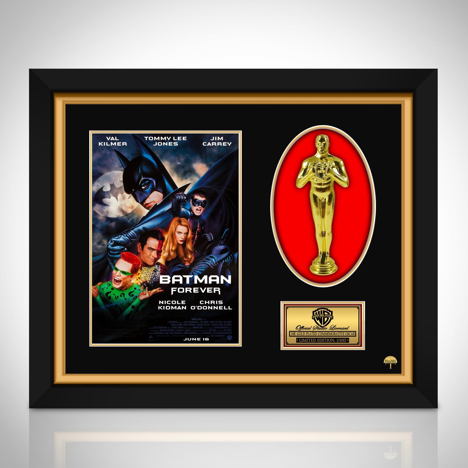 Batman - Batman Forever  Limited Edition Studio Licensed 24k Gold Plated Oscar Custom Frame