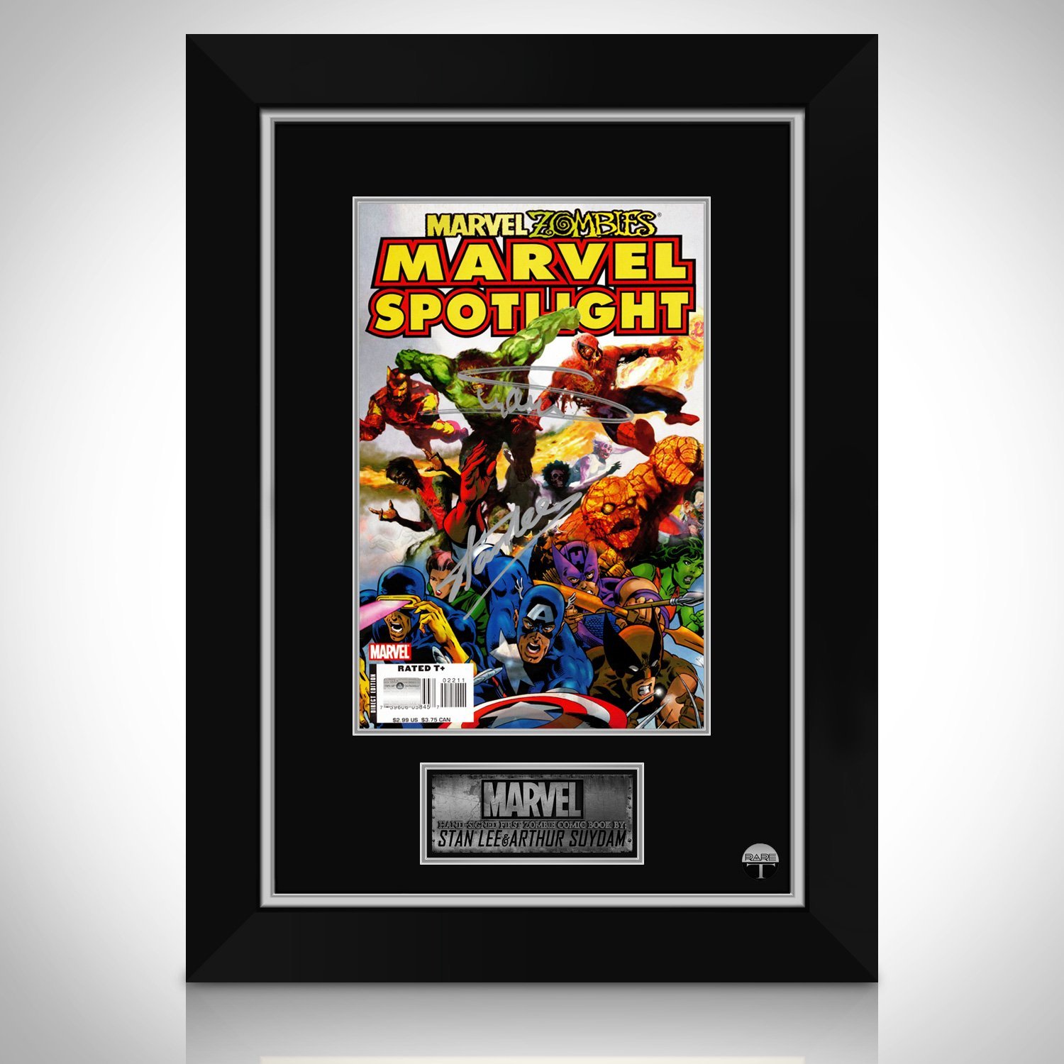 Marvel Zombies Spotlight (2007) #1 -Hand-Signed Comic Book By Arthur Suydam & Stan Lee Custom Frame