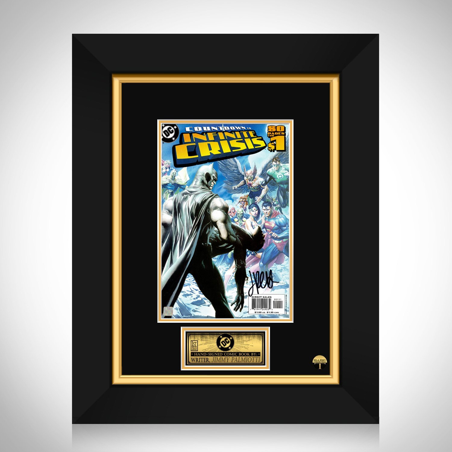 DC Comics- 'Countdown to Infinite Crisis #1'  Hand-Signed Comic Book by Jimmy Palmiotti Custom Frame