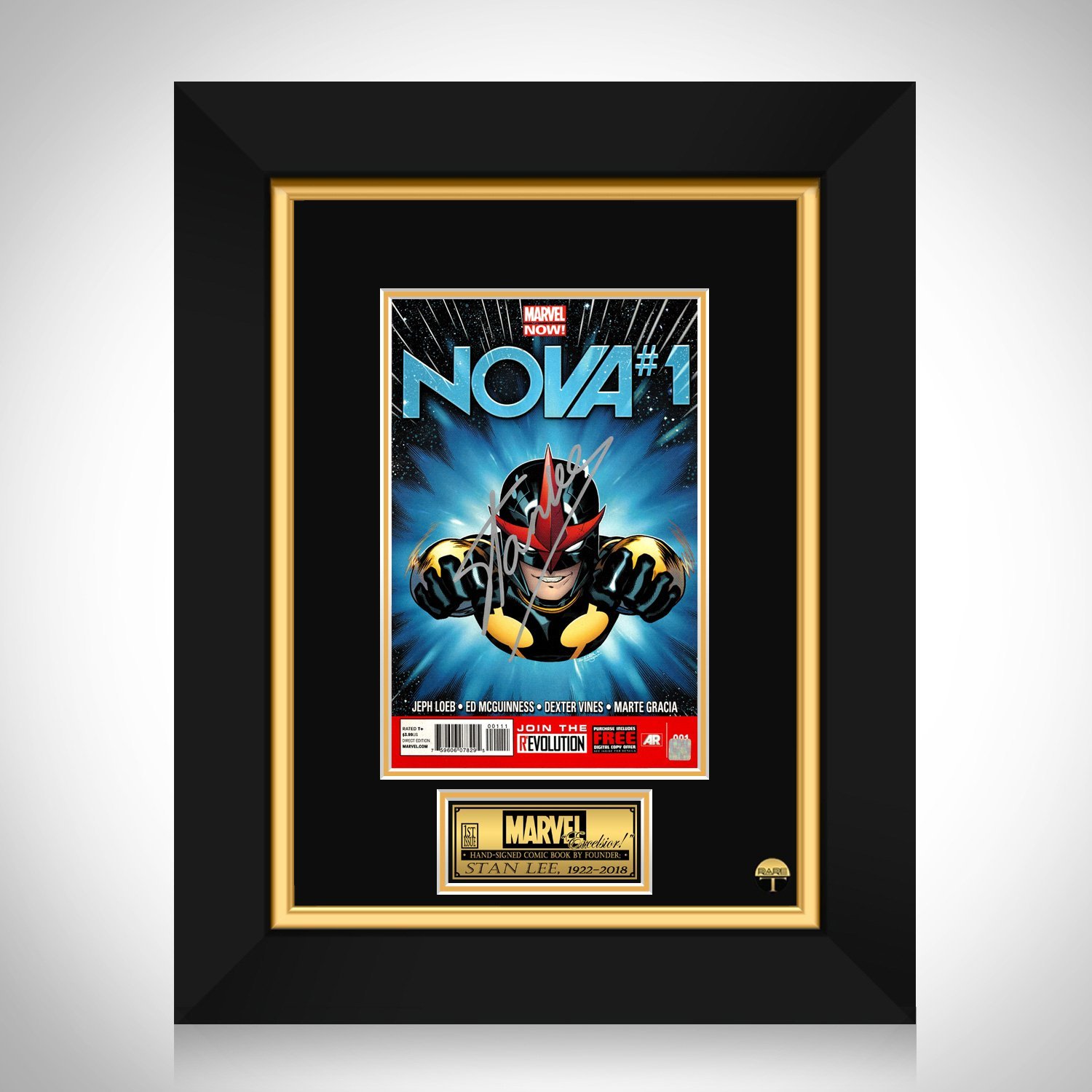 Nova #1 Marvel Now Hand-Signed Comic Book by Stan Lee Custom Frame