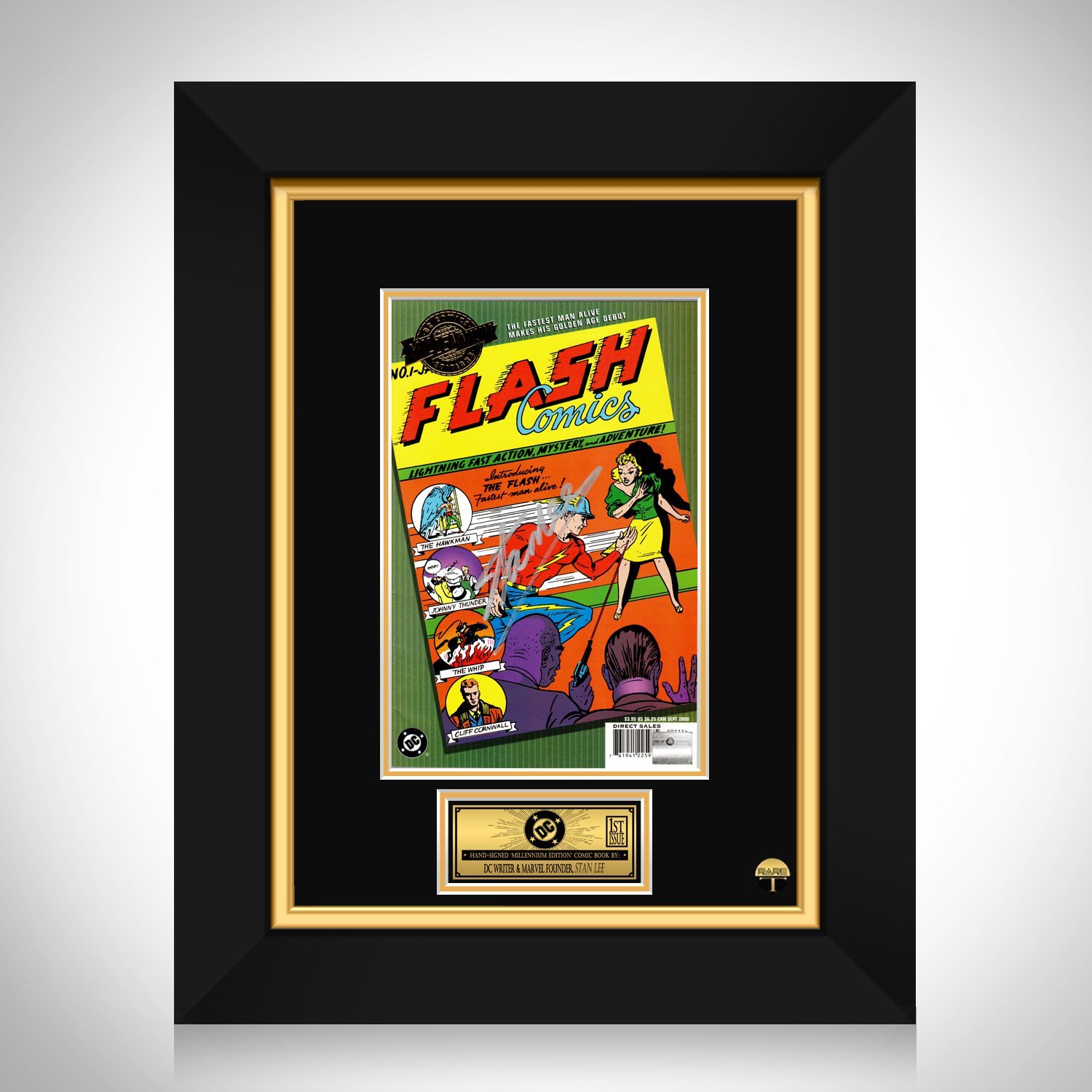 Dc Comics Millennium Edition: Flash Comics (2000) #1- Hand-Signed By Stan Lee Custom Frame