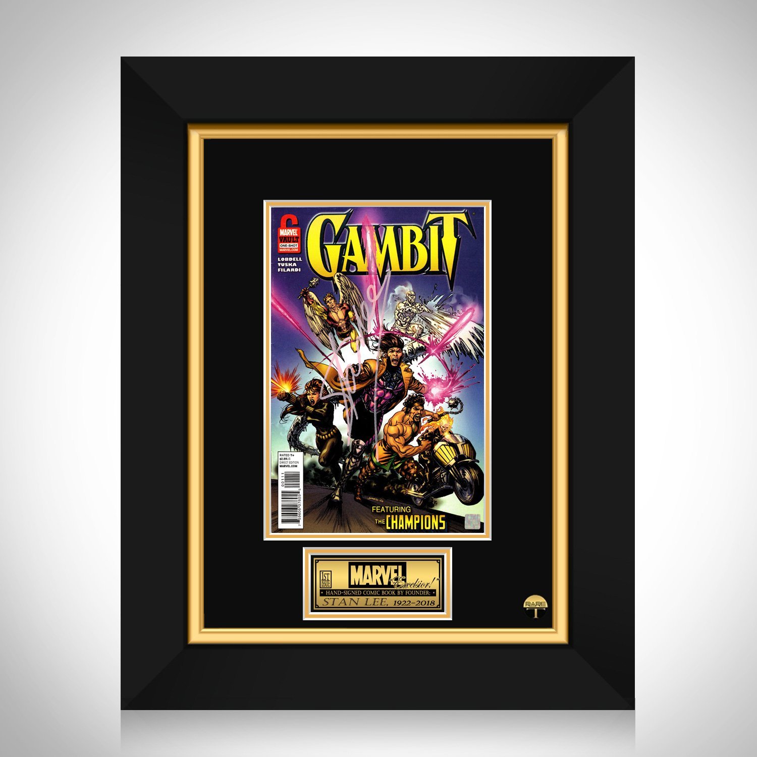 Gambit- Marvel Vault Gambit #1 Hand-Signed Comic Book by Stan Lee Custom Frame