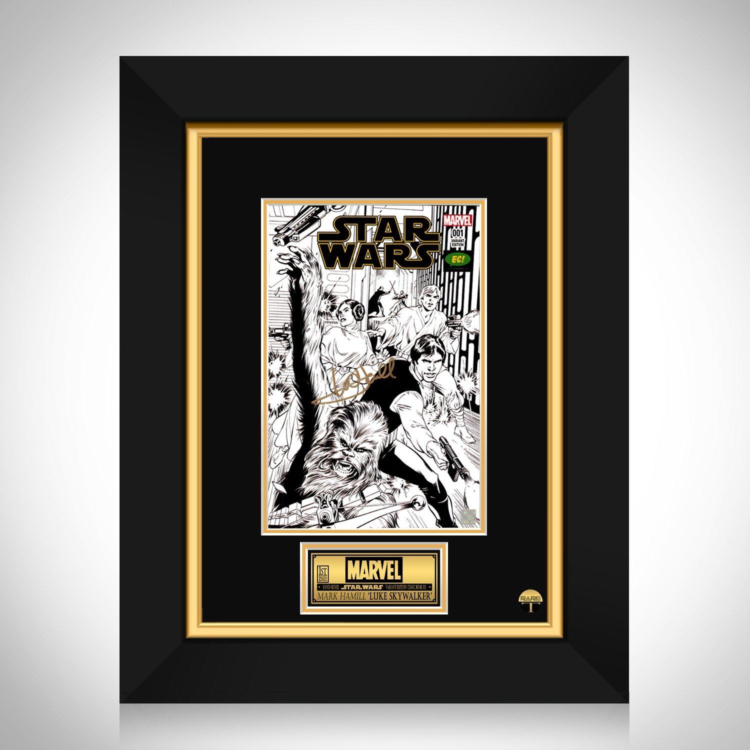 Star Wars- Marvel Variant Edition #1 Hand-Signed Comic Book by Mark Hamill Custom Frame