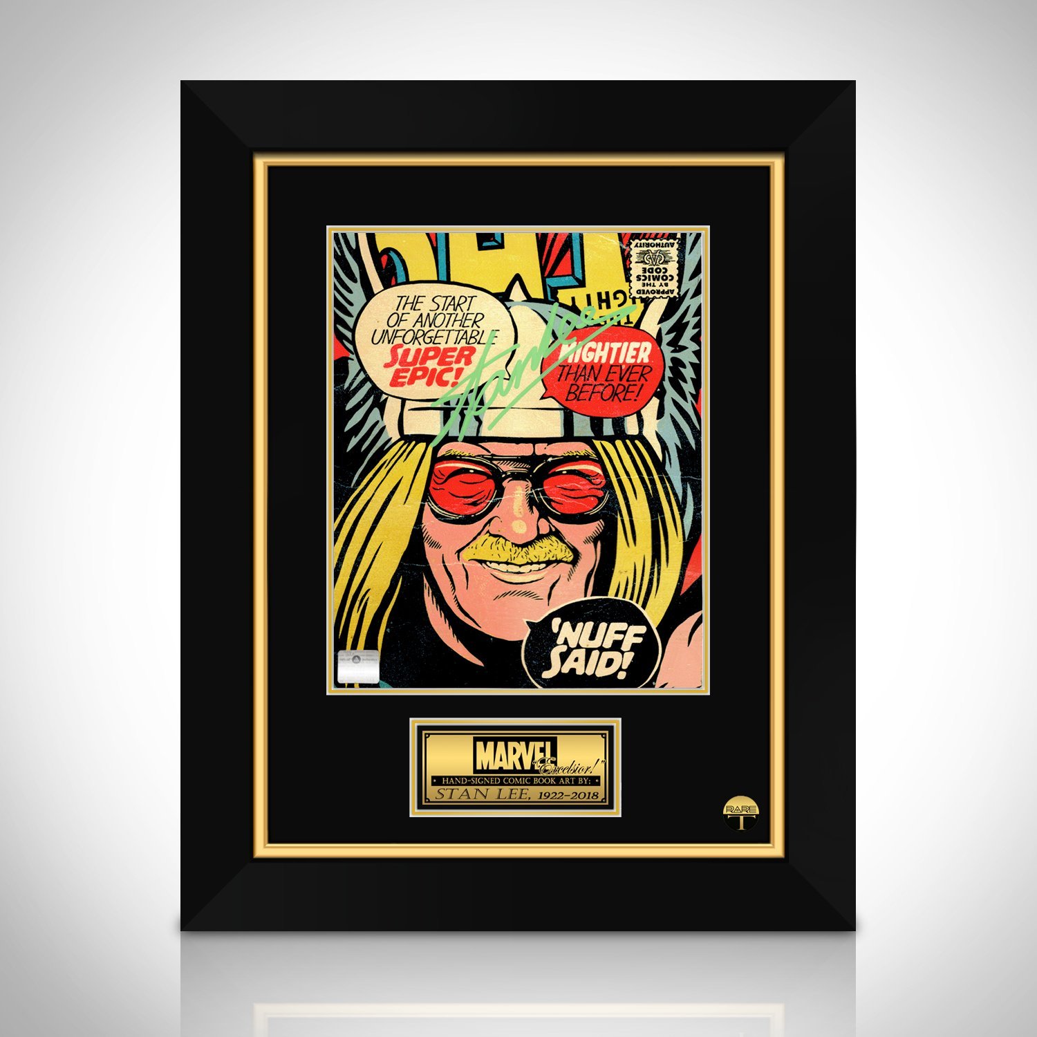 Stan Lee- 'Thor' Hand-Signed Caricature Art Print by Stan Lee Custom Frame