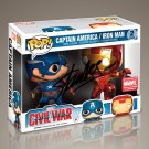 Captain America Vs Iron Man- Civil War Hand-Signed Set Of 2 Funko Pops By Stan Lee