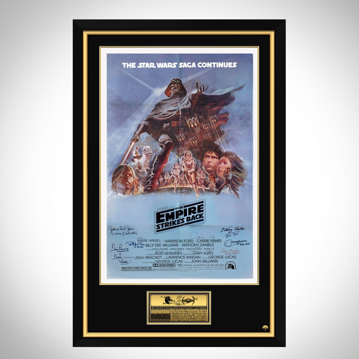 Star Wars- 'The Empire Strikes Back' Beckett Certified Cast Hand-Signed Original Vintage Poster Cust