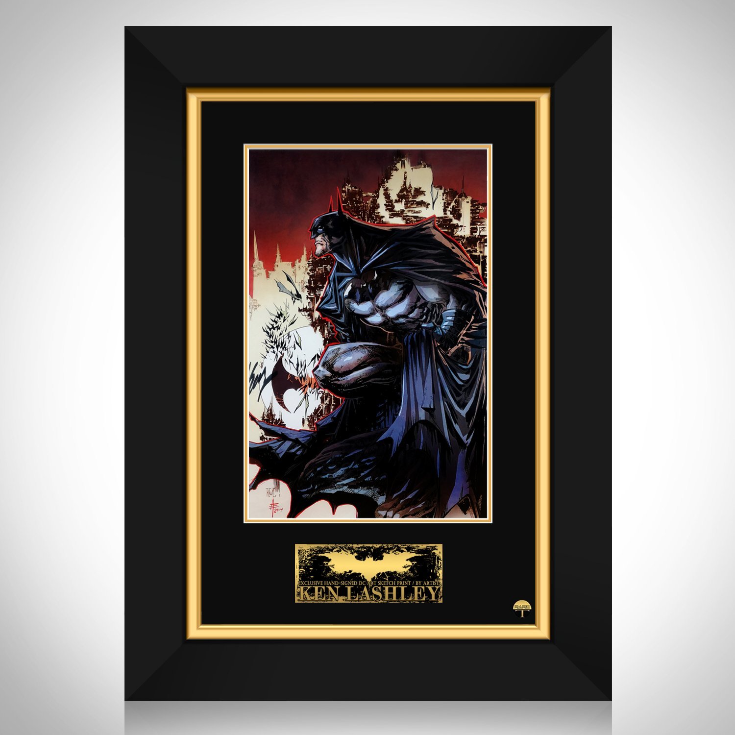 Batman- Hand-Signed Artwork By Artist Ken Lashley Custom Frame