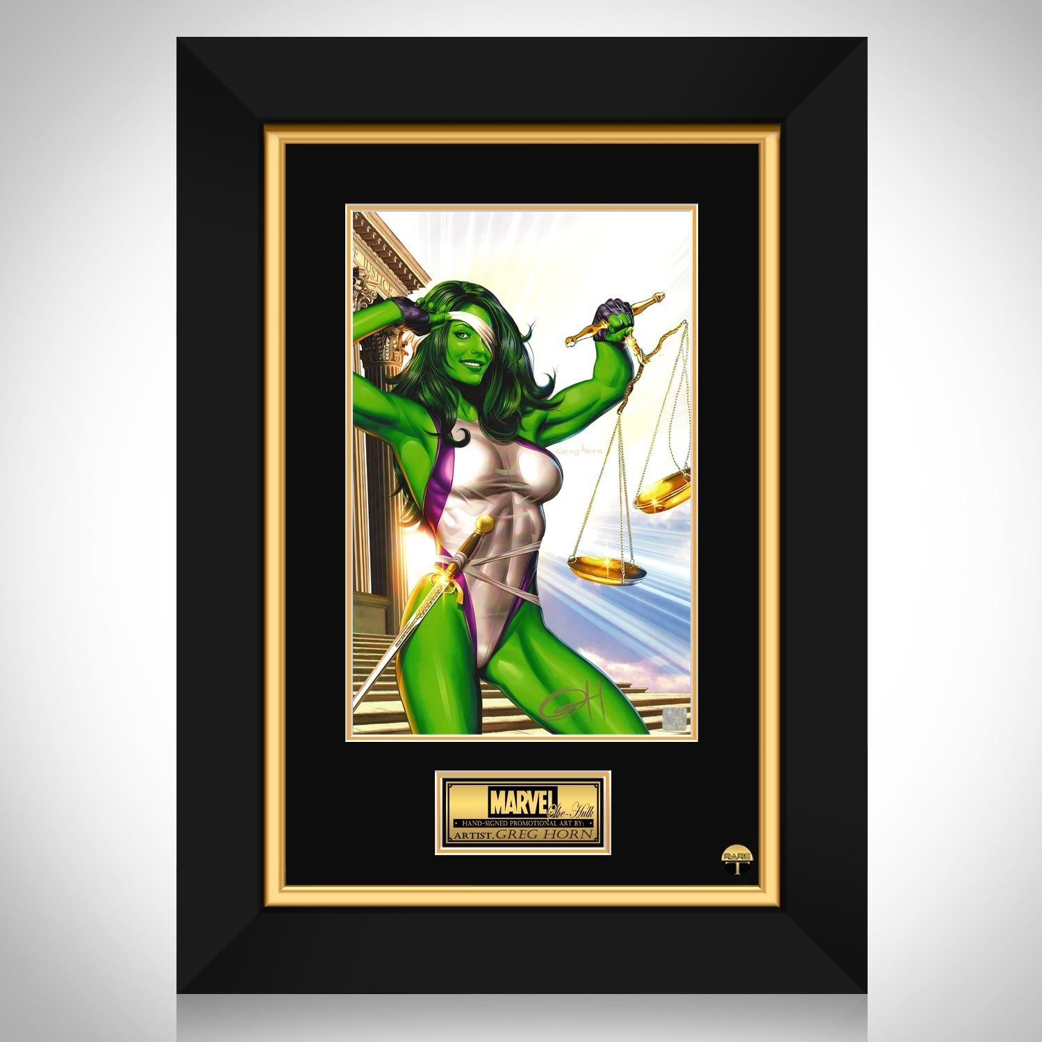 She Hulk- Hand-Signed Artwork Print By Artist Greg Horn Custom Frame