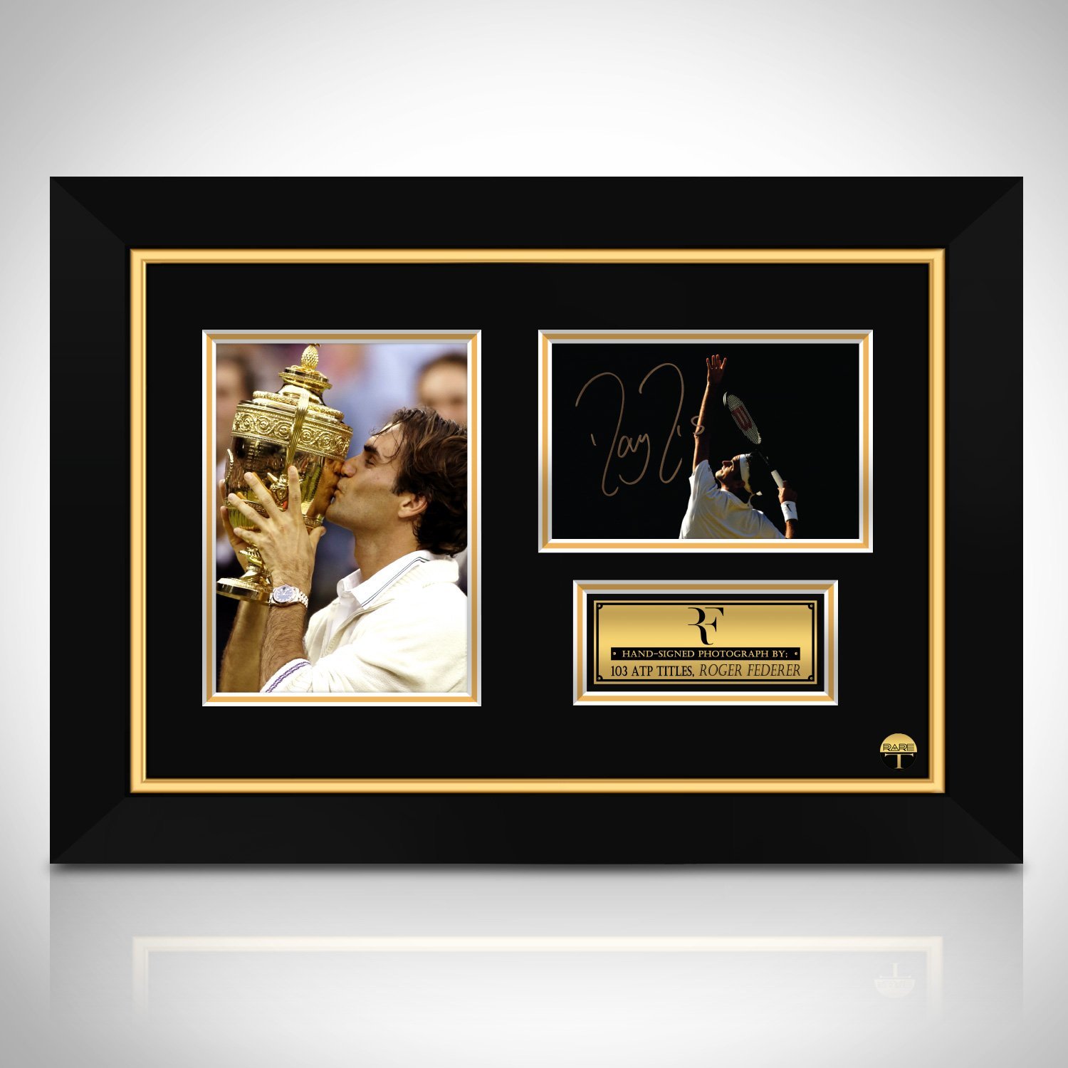 Roger Federer - Official Authentics Certified Hand-Signed Photo by Roger Federer Custom Frame