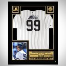 Aaron Judge - Hand-Signed New York Yankees White Jersey By Aaron Judge Custom Frame