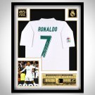 Cristiano Ronaldo- Real Madrid Hand-Signed Jersey By #7 Christiano Ronaldo Custom Frame