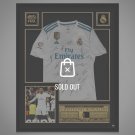 Cristiano Ronaldo- Real Madrid 2017-2018 Team Hand-Signed White Jersey Custom Frame