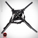Deadpool - Pair of Handmade 39"" Sword Props with Black Harness