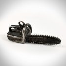 Vintage Sterling Silver Chainsaw Pendant
