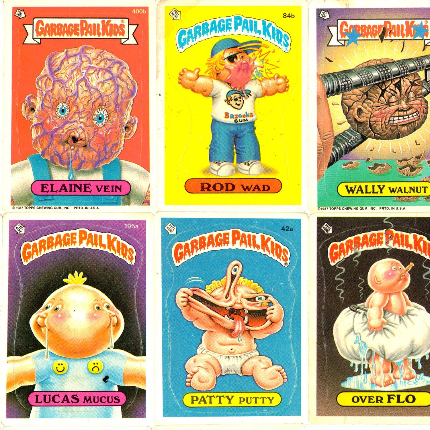 Garbage Pail Kids Frame A 64 Cards Original Gen 1 Series 19851988