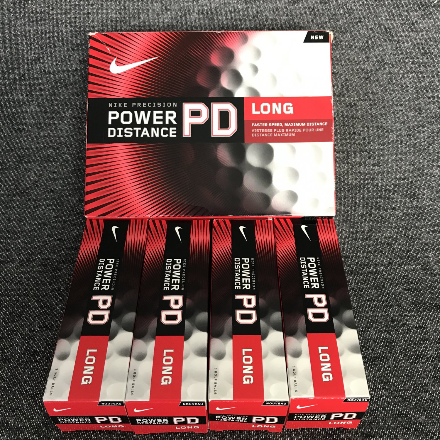 NEW! NIKE PRECISION PD POWER DISTANCE LONG GOLF BALLS ONE BOX 12 BALLS