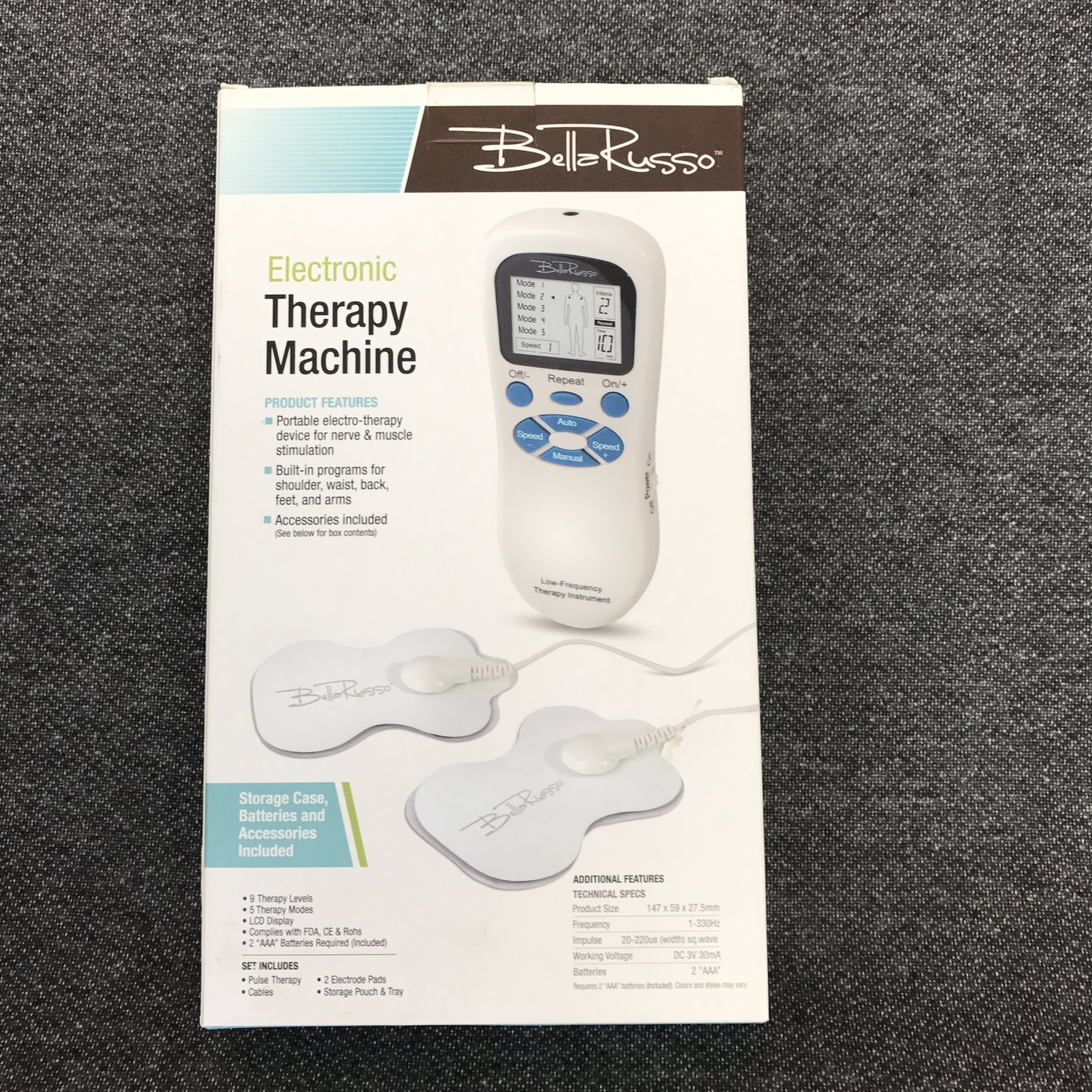 NEW! Bella Russo Electronic Therapy Machine Portable Electro Therapy