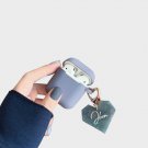 CUSTOM BLUE AIRPODS CASE WITH HEART KEY RINGS