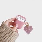 CUSTOM PINK AIRPODS CASE WITH HEART KEY RINGS