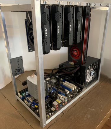 16 GPU Hanging Open Air Mining Frame Rig Case *Kit* Please Read